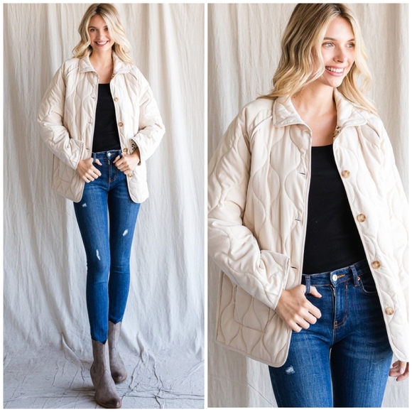 JODIFL Soft Ivory Reversible Quilted Jacket - Picture 6 of 6